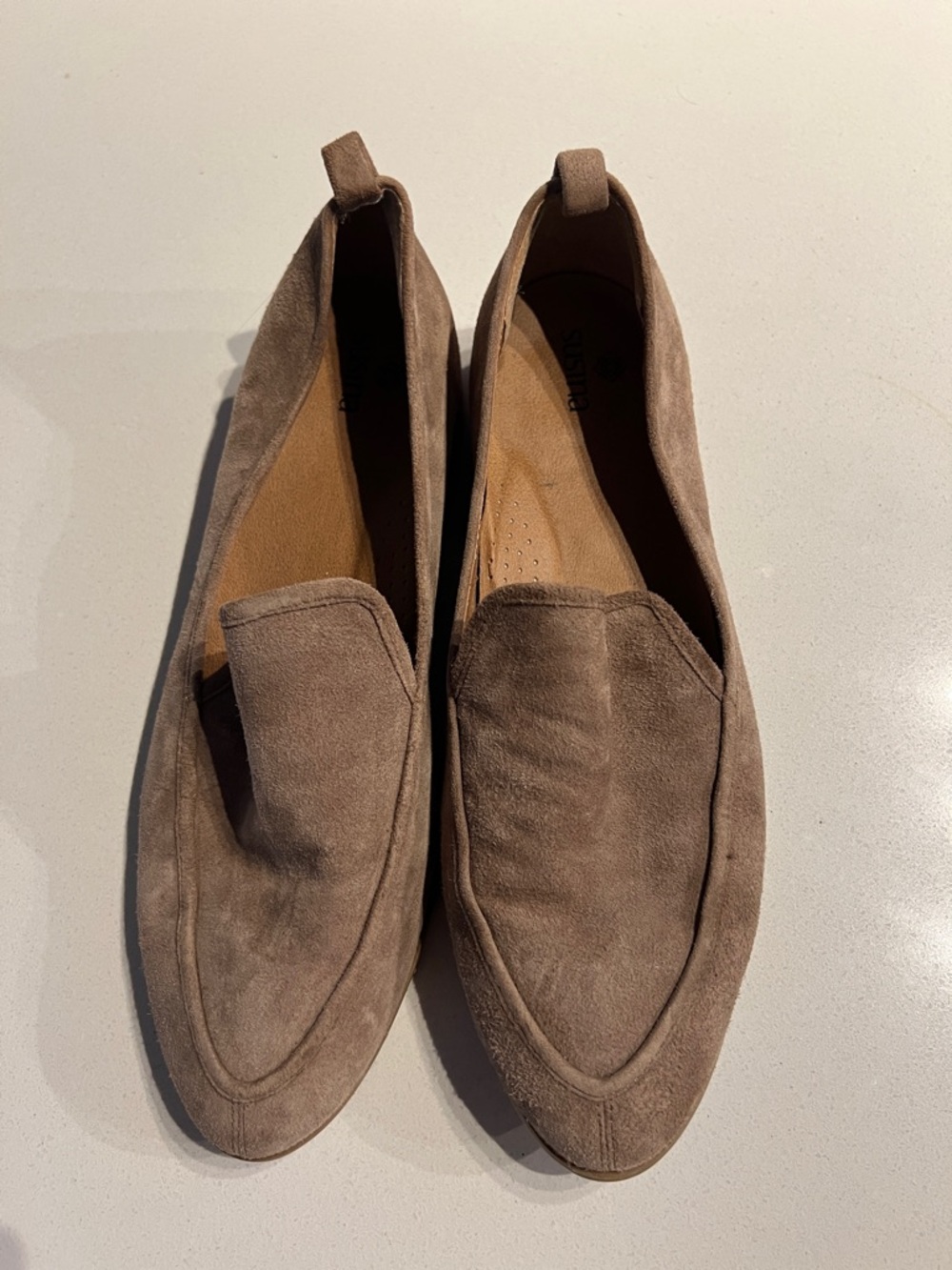 Women’s Susina Taupe Suede Slip-On Loafers